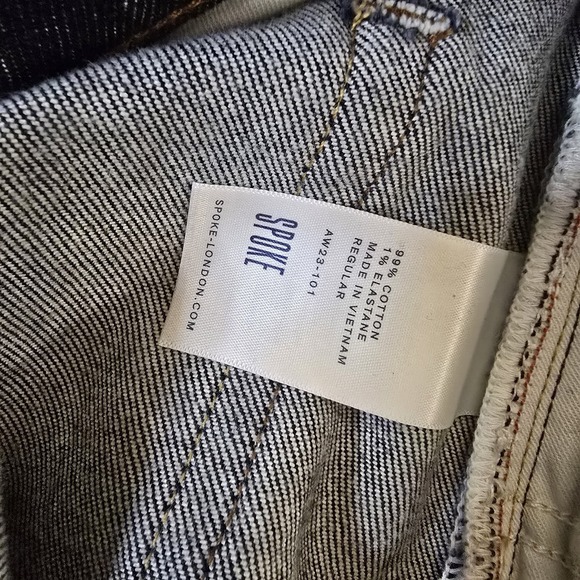 Spoke Denim 12oz Original Build C Jeans 40x27.5 Dark Wash Wide Leg - Picture 4 of 11